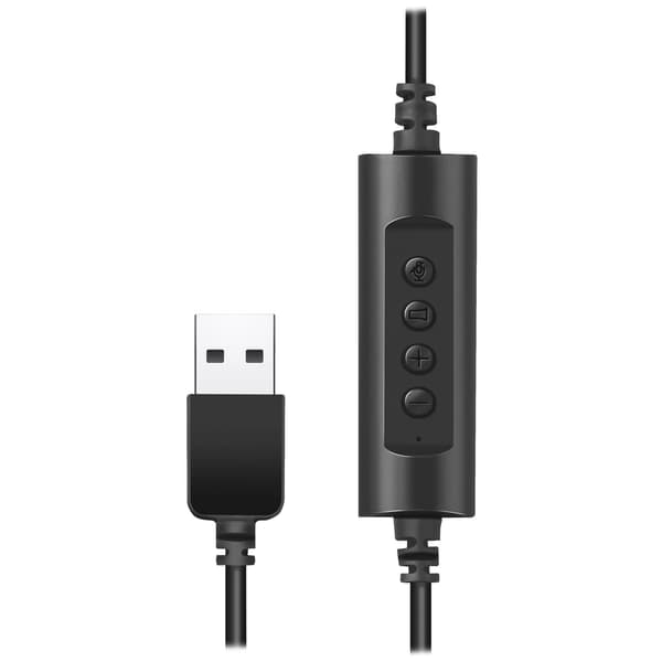 USB Gaming Headset med Fleksibel Mikrofon, Sort/Rød
