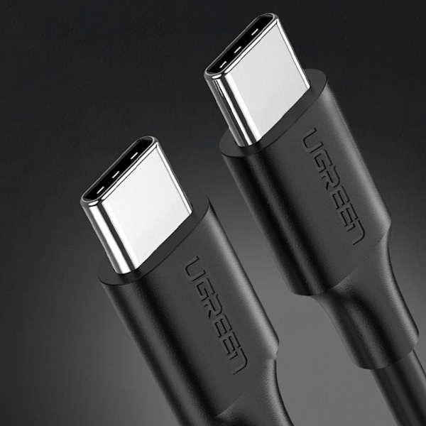 USB Typ C-kabel för laddning och dataöverföring 3A 1m svart