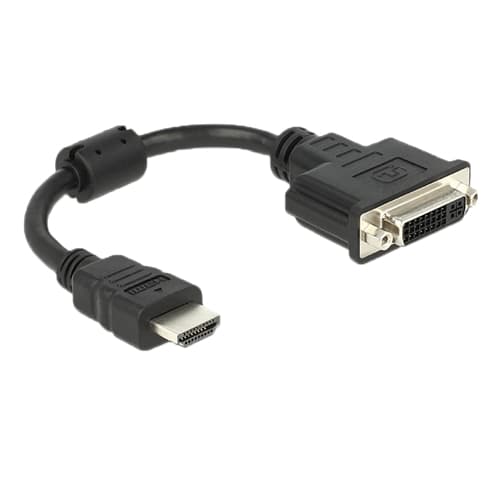 Delock-sovitin HDMI-uros - DVI 24+5 naaras, 20 cm