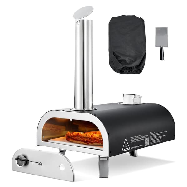 Utomhus pelletspizzaugn, 12 tum, termometer
