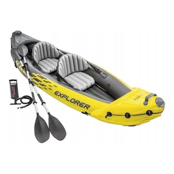 Uppblåsbar kajak Explorer K2 för 2 personer paddlar + pump INTEX 68307