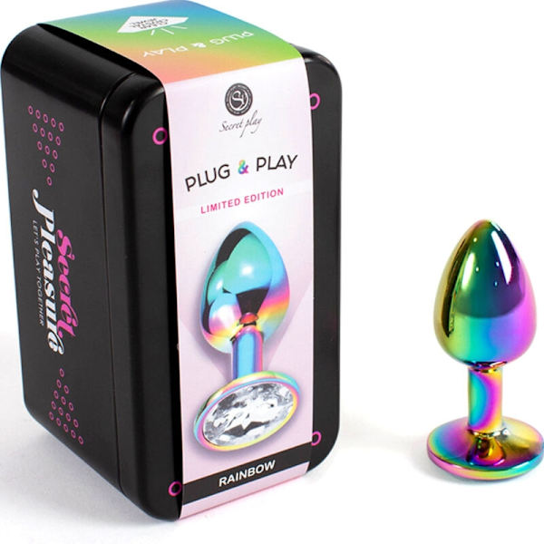 Secretplay - Metallinen Butt Plug Rainbow Pieni koko 7 cm