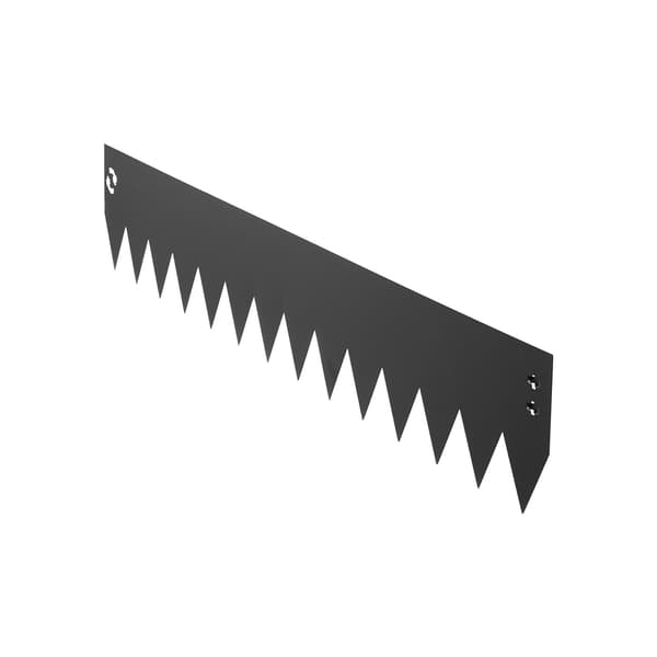Galvaniseret stålkant, 6-pak, 40x6 tommer, klips, sort