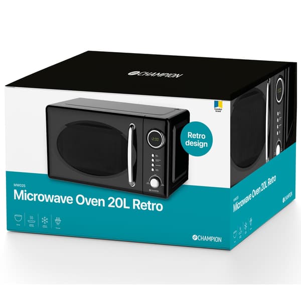 Mikroaaltouuni Retro 20L 700W MW025 Musta