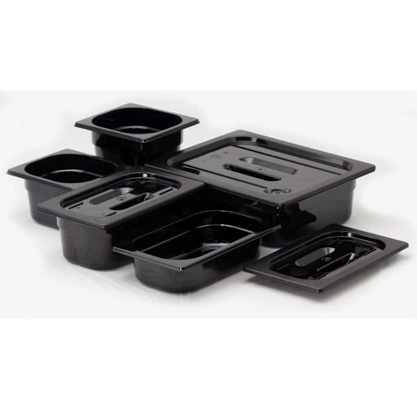 Musta polykarbonaatti GN-säiliö 1/3 korkeus 150 mm - Hendi 862513