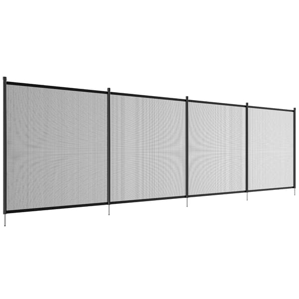 Avtagbart poolstaket 4 x 12 fot, Teslin PVC-säkerhetsnät