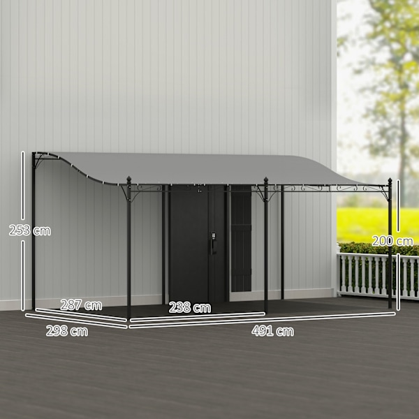 Påbyggnadspaviljong pergola med tak, vattenavvisande paviljongtak, fristående trädgårdspaviljong, uteplatspaviljongtak, solskydd för altan, trädgård,