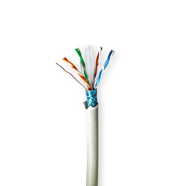 Verkkokaapeli | CAT6 | Säikeinen | F/UTP | Puhdas kupari | 100.0 m | Sisäkäyttöön | Pyöreä | LSZH | Harmaa | Pakkaus