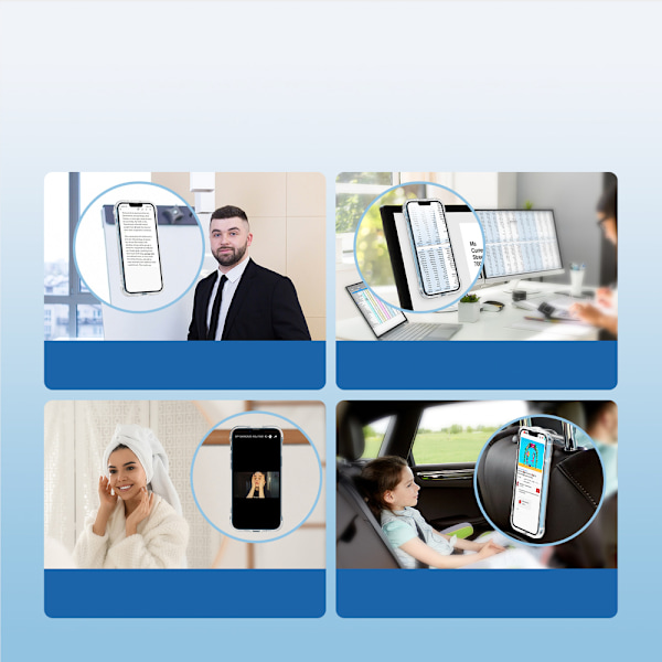 Fodral till iPhone 13 Pro, bepansrat hölje med krokar och stativ, transparent