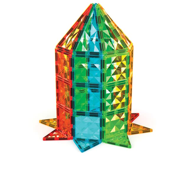 Magnetiska byggplattor, set, 60 delar, ädelstensmönster