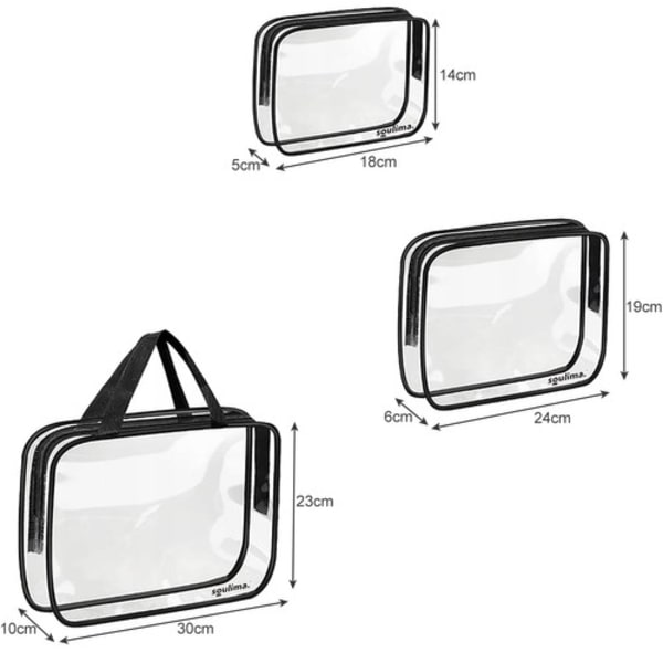 Transparent necessär 3in1 Soulima 21448