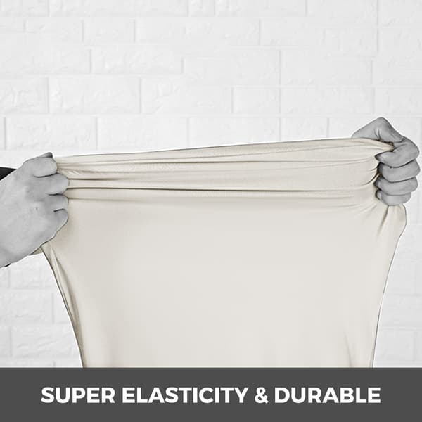 Överdrag till fällbara stolar i stretchig spandex, tvättbara, 100-pack, elfenben