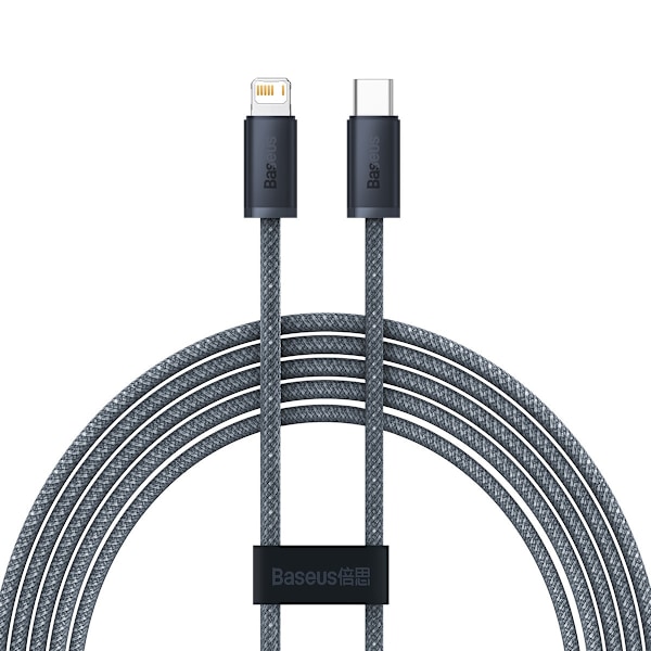 Kaapeli iPhonelle USB-C - Lightning Power Delivery 20W 2m - harmaa