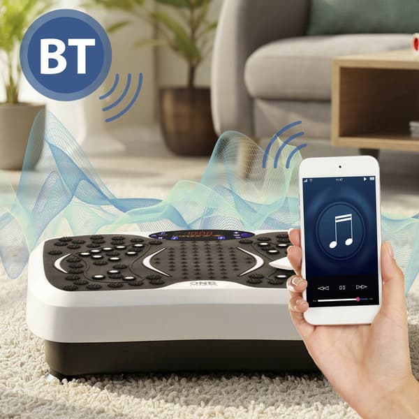 Vibrationsplatform med modstandsbånd, Bluetooth, 5 programmer