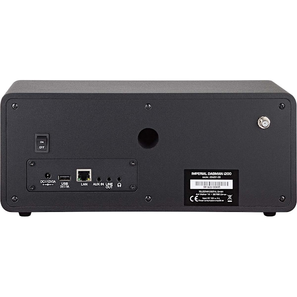 DABMAN i200 Monitoiminen stereoradio DAB+ / FM / Internet Musta