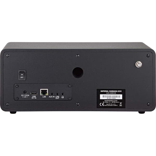 DABMAN i200 Multifunktionel stereoradio DAB+ / FM / Internet Sort