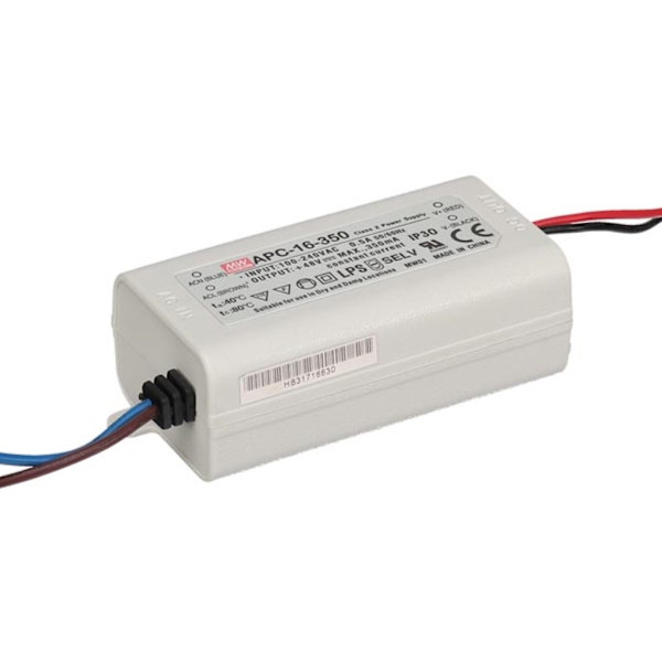 Constant Current LED Driver - Enkel utgång - 350 Ma - 16 W