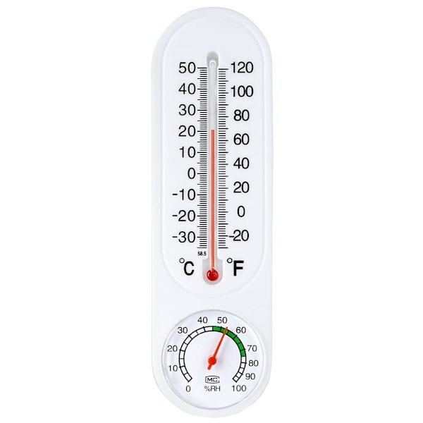 Termometer med hygrometer til indendørs og udendørs brug