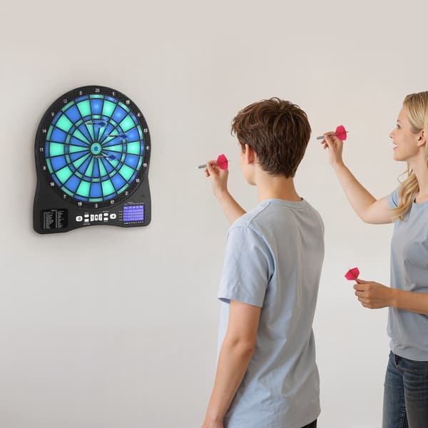 Elektronisk dartskive med LED, 48 spil, LCD, 8 spillere