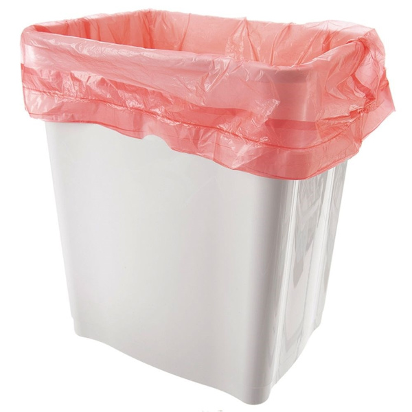 Roskapussit 60L HDPE Red Strawberry tuoksu kiristysnyörillä, 10 kpl