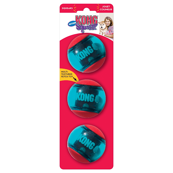 KONG Squeezz Action Röd Medium