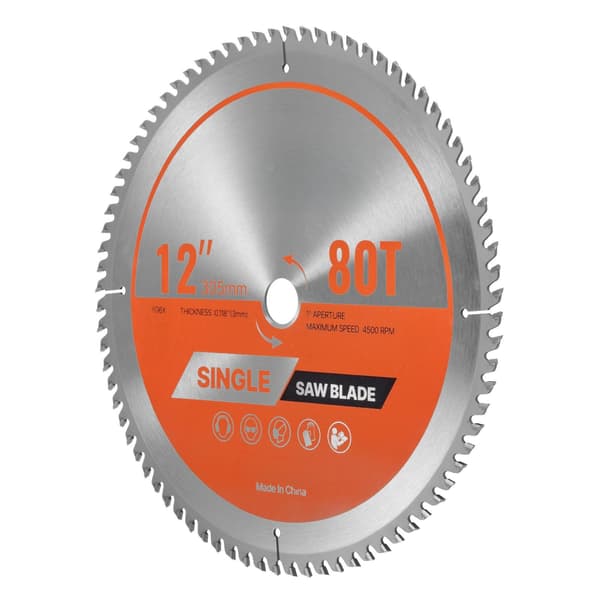 Rundsavklinge 12 tommer, 80T, 25,4 mm spindel