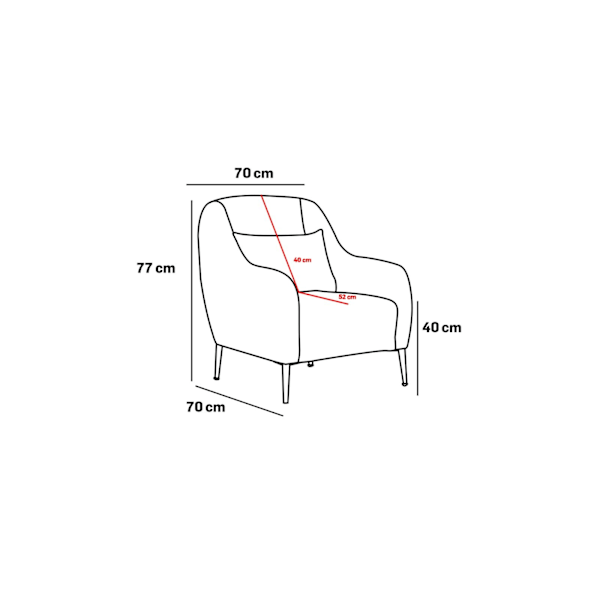 1-sæders sofa Venus 1-sæder - Grå