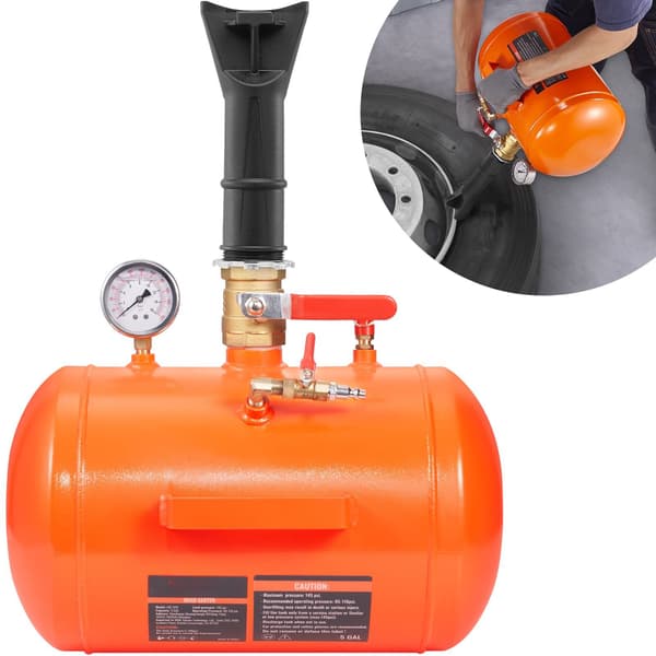 Däckpärlsäte 5 gallon, 145 psi luftpärlsprängningsmätare