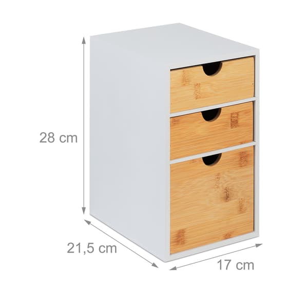Pöytäjärjestäjä 3 laatikolla, bambu MDF