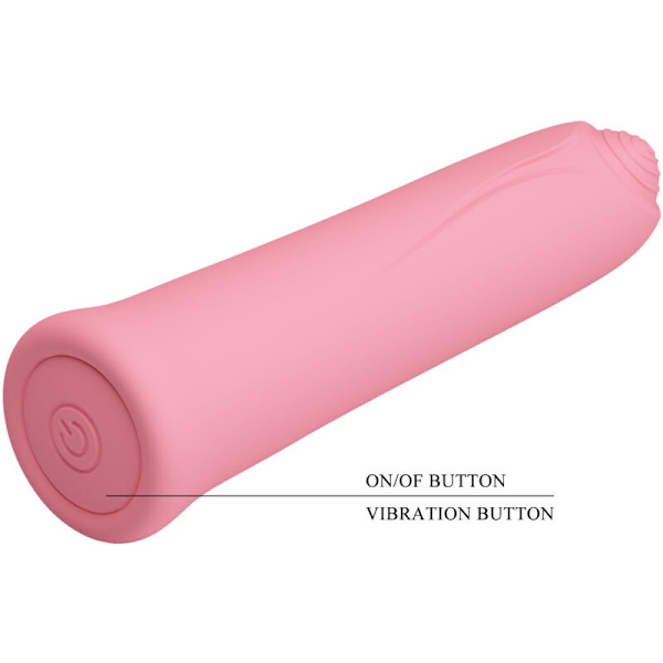 Pretty Love - Curtis Mini Super Power Vibrator 12 rosa silikonvibrationer