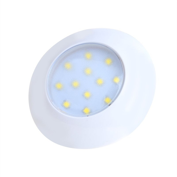 Kattovalaisin / pinta-asennettava valaisin 12 lediä 12V 240lm Ø75x18mm