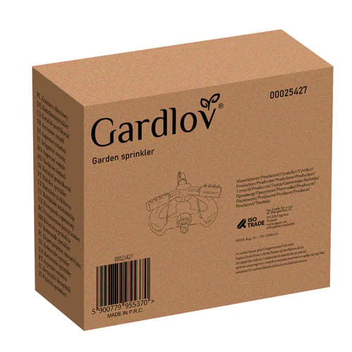 Gardlov 3-arms roterende sprinkler
