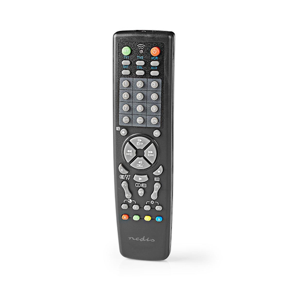 Universalfjärrkontroll | Förprogrammerad | 10 Enheter | Minnesknappar / TV Guide-knapp | Infraröd | Svart
