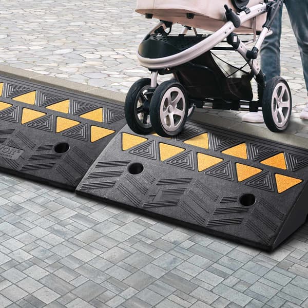 Gummikantramper 2-pack, 13 cm höjning, 15 tons kapacitet