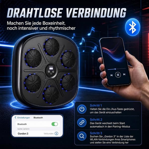 Musiikkiboksikone LED-näytöllä ja 9 moodilla
