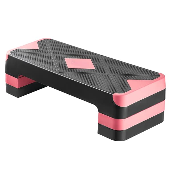 Aerobic Step Platform 28-tums, Höjdjusterbar, 4 Steghöjder