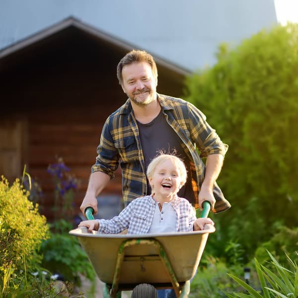 Hjulkärra set om 2 med slang