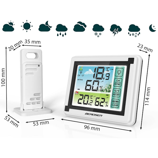 Vit Väderstation med Display BD-900
