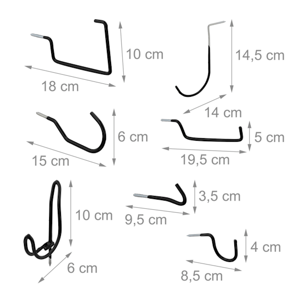 30-delt sæt vægkroge