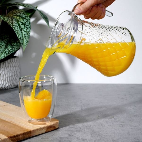 Glaskande med låg til drikkevarer: vand, juice, iste og mere
