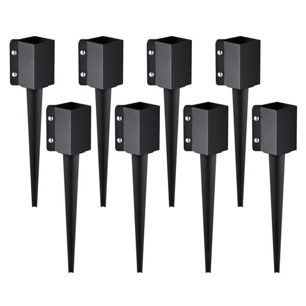 Jordspett för staketstolpar, 8-pack, passar 9,5 cm