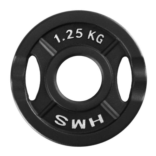Olympisk vægtskive, sort støbejern, 1,25 kg