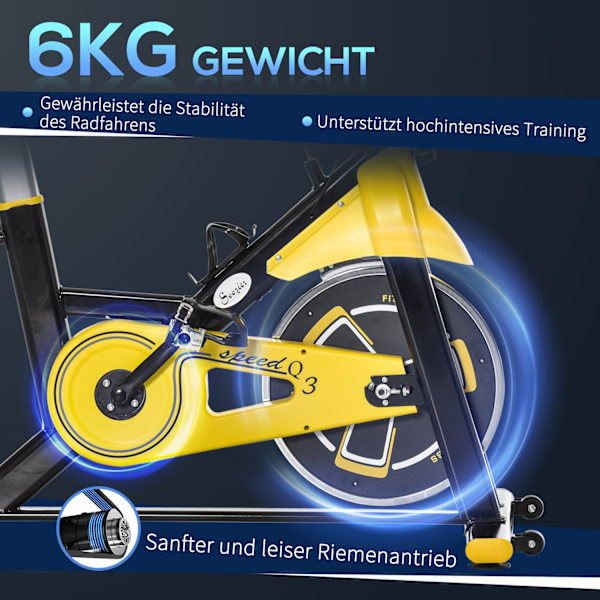 Cykeltränare, Höj- Och Sänkbar Motionscykel, Fitnesscykel, Rulltränare Med Remdrift, Lcd-Display, Stål Abs, 50X100X101-113 Cm