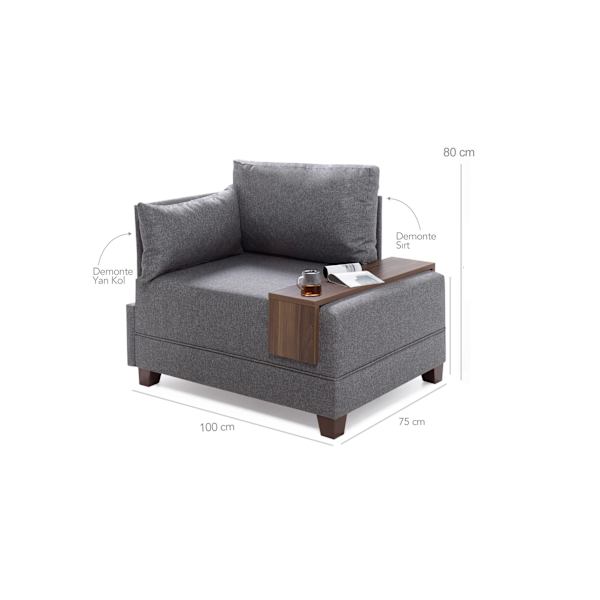 1-sædet sofa flyve venstre - Beige v2