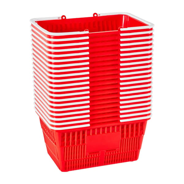 Kundkorgar, set, 20-pack, 21 liter stapelbara PE, röda