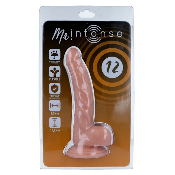 Mr Intense - 12 realistista kukkoa 18,2 cm -O- 2,5 cm