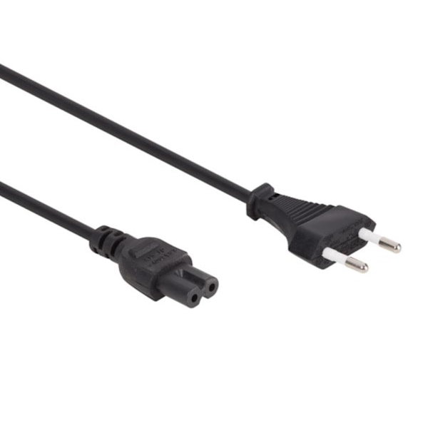 Strømledning Sort Cee 7/16 "Europlug"+ C7 L=2 M H03Vvh2-F 2G0,75 Mm²