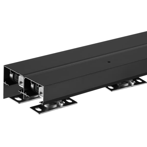 Bypass skydedørsbeslagsæt, 120 cm aluminium, 2 døre