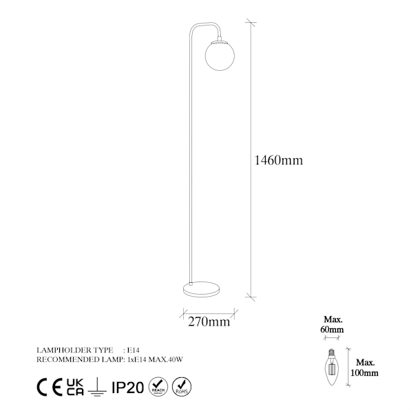 Gulvlampe Viran - 10960