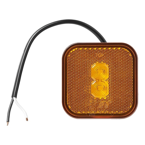 Sidemarkeringslygte 12/24V rav 65 x 65 mm LED